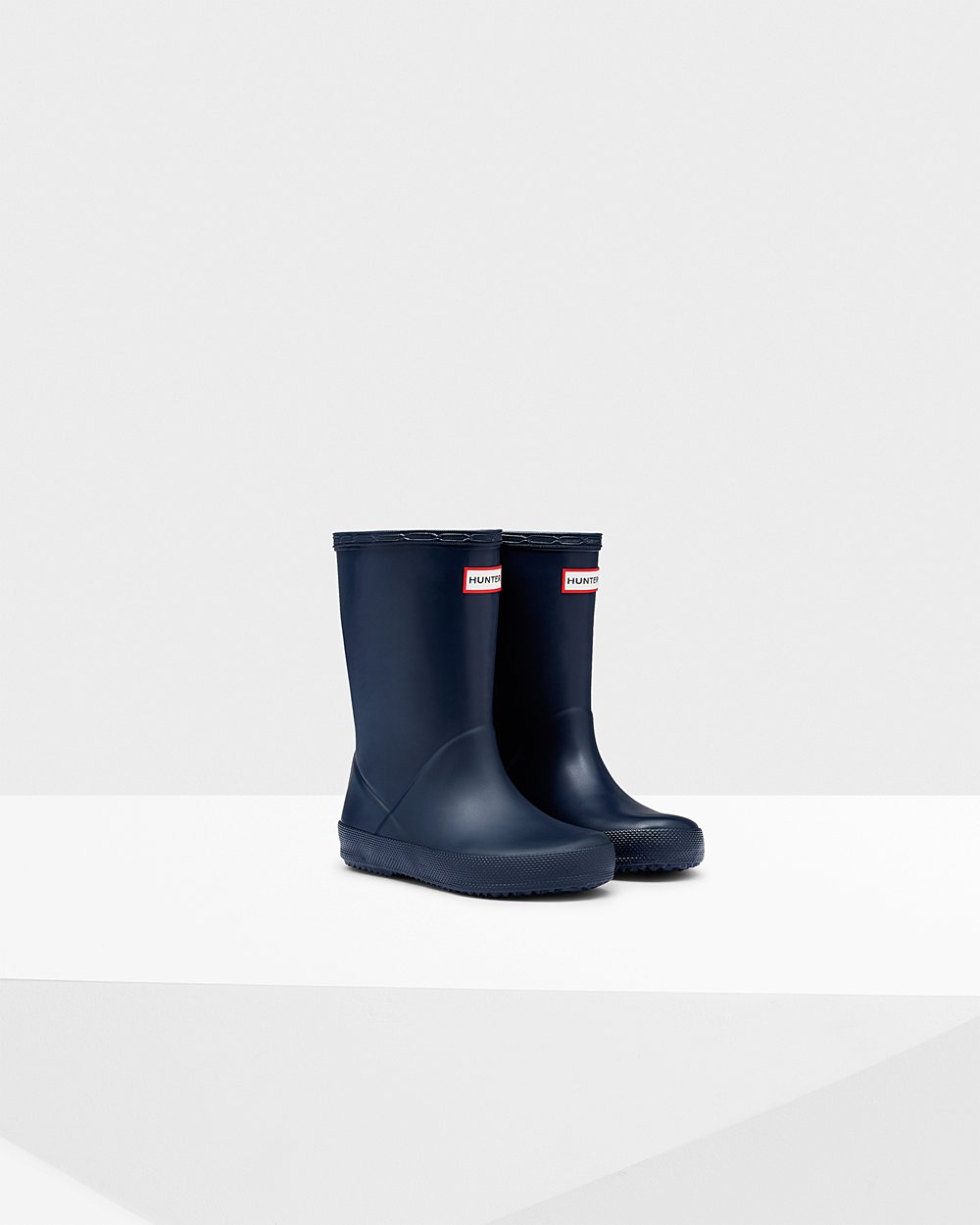 Hunter Original First Classic Rain Boots - Clearance Sale Kids Navy - OJRITP049